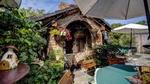 Blick in den Biergarten